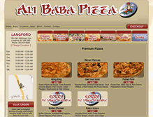 Tablet Screenshot of langford.alibabapizza.ca